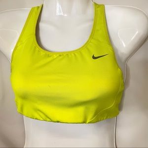Nike Yellow Dri-FIT Racerback Sports Bra